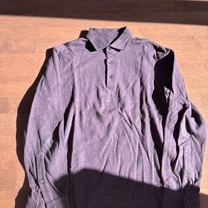 Zegna Long Sleeved Polo Suede under Collar